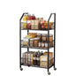 3 Tier Supermaket Snack Rack Display Stand, Retail Display Shelves with Hooks & Wheels, Metal Snack Shelf for Store Home Kitchen, Black Chip Rack Display Stand (3 Tier) - size: 3 Tier