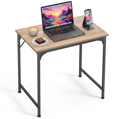 32 Inch Office Small Computer Desk Modern Simple Style Writing Study Work Table for Home Bedroom Home Office Desk for Adults - color: Nature, size: 32 Inch
