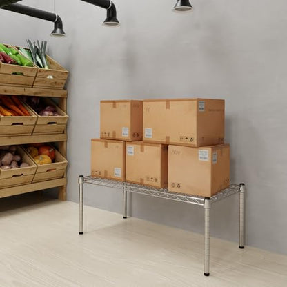 18" Deep x 36" Wide x 14" Height Wire Shelving Kit | 1-Tier | NSF Commercial Storage Rack Unit - size: 18" Deep x 36" Wide