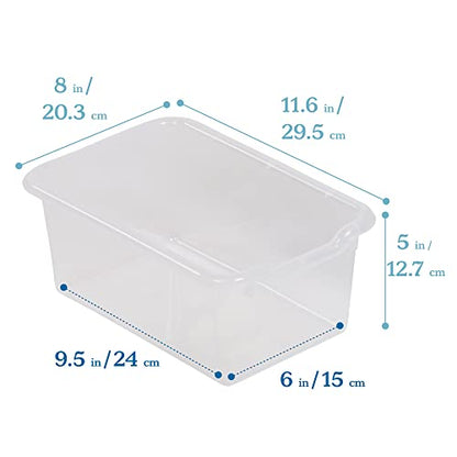 ECR4Kids Streamline 5-Section Coat Locker with Bench and Scoop Front Storage Bins, Toddler Size, Grey Wash, Kids Furniture, Clear