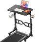 Oransail Small Standing Desk with Wheels, 29.5-45.3 Inch Adjustable Height, Portable Treadmill Desk, Rolling Computer Table for Walking Pad with a Cup Holder and a Hook - color: Black