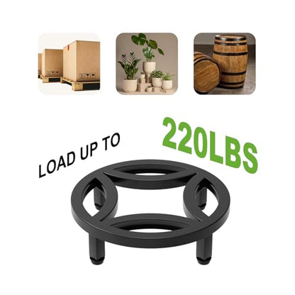 Zhongma 2 Pack 8.7" Fully Assembled Sturdy Potted Plant Stand Flower Pot Holder Heavy Duty Construction, Low Plant Stand for Home Indoor and Outdoor, Sturdy plant riser and saucer without Installation Required - size: 2 Pack 8.7" Metal Plant Stand