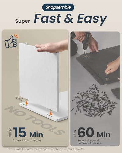 SONGMICS HOME Storage Bench, Snapsemble Superfast Assembly, 41" Wide Entryway Shoe Cubby Bench with Cushion & Adjustable Shelves, Window Shoe Rack Cabinet, Snow White and Slate Gray ULHS391WE02S - color: Snow White + Slate Gray, style: 12"D x 40.9"W x 18.