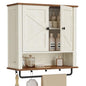 VASAGLE LIRY Collection - Bathroom Wall Cabinet, Farmhouse Wall-Mounted Medicine Storage Cabinet with 2 Barn Doors, Adjustable Shelf, Towel Bar, 7.9 x 23.6 x 28.7 Inches, Rustic White UBBK131W01S - color: Rustic White, style: 2Doors（28.7"H）