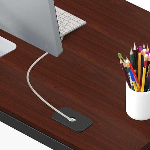 SHW 55-Inch Commercial-Grade Office Computer Desk, Cherry - color: Cherry, size: 55-Inch
