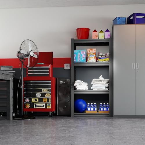 4-Tier 31.5" W x 15.8" D x 63" H Garage Shelving 2000LBS Storage Shelves Heavy Duty Metal Shelf Unit Adjustable Basement Industrial Storage Racks - size: 4T 31.5" W x 15.8" D x 63" H