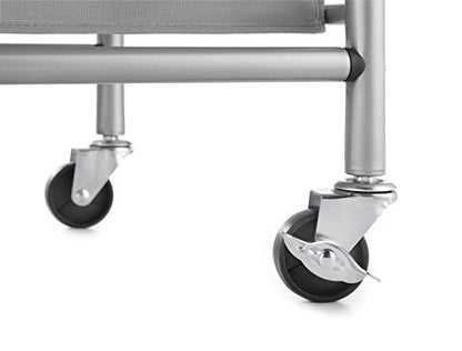 Whitmor 3 Section Rolling Laundry Sorter with Folding Station - Ironing Board, Chrome / Gray - size: 3 Section lroning Board，Grey