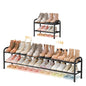 ENJOYBASICS 2 Tier Expandable Shoe Rack for Closet, Free Standing Metal Shoe Shelf Storage Organizer Holder 12 Pairs, Adjustable Width Shoe Rack for Entryway Small Space, Black - size: 2 Tier (4-12 Pairs)