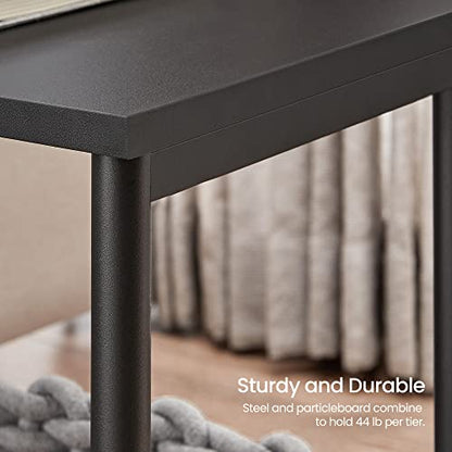 VASAGLE Side Tables Set of 2, Small End Table, Nightstand for Living Room, Bedroom, Office, Bathroom, Black ULET272B16 - color: Black