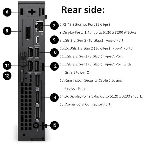 Dell Pro Micro Plus Desktop AI PC, Mini Bussiness Computer 14-Core Intel Ultra 5 235T up to 5.0GHz, 13 Tops NPU, 64GB DDR5 RAM, 1TB PCIe SSD, Wi-Fi 6 Bluetooth, Supports 4 Monitors, Windows 11 Pro