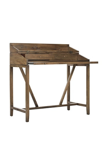 Safavieh American Homes Collection Wyatt Dark Teak Writing Desk - color: Oak
