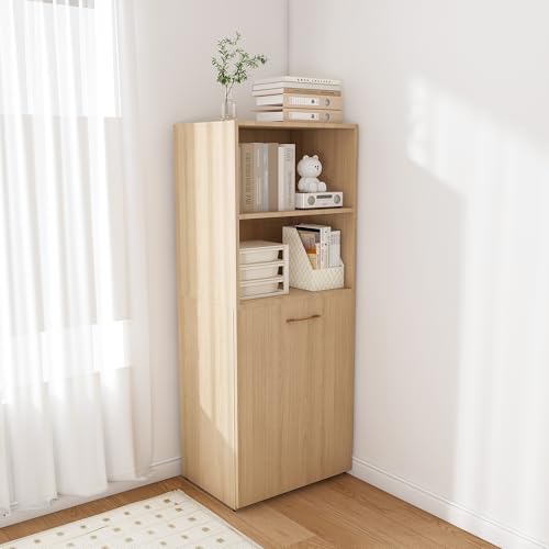 Folding Out Desk with Storage Shelves, Expandable Hidden Computer Desk, Foldable Space-Saving Pull Out Murphy Table, Writing Table with Wheels for Home Office Bedroom Small Spaces (Natural Wood.) - color: Natural Wood.