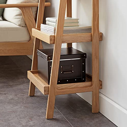 GDFStudio 3-Tier Wood Shoe Rack & Storage Bench,Versatile Organizer with Oak Frame & Timeless Design, Easy Assembly for Entryway,Living Room,Bedroom, Bathroom,Kitchen,Hallway,Natural - color: Natural