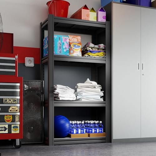 4-Tier 31.5" W x 15.8" D x 63" H Garage Shelving 2000LBS Storage Shelves Heavy Duty Metal Shelf Unit Adjustable Basement Industrial Storage Racks - size: 4T 31.5" W x 15.8" D x 63" H