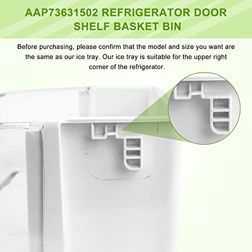[2 PACK] AAP73631502 Refrigerator Door Shelf (Right) Replacement PD00005335 2443758 AP4563994 PS2581944 EAP2581944 compatible with LG KENMORE Refrigerator Door Shelves - BY AMI PARTS