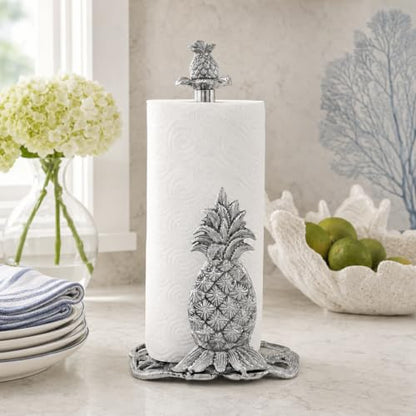 Arthur Court Pineapple Paper Towel Holder Decorative Aluminum Metal 14.5 Inch for Kitchen Countertop - size: Pineapple