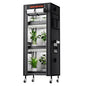 Spider Farmer 4 Tier Mini Greenhouse Plant Shelf with Grow Lights Indoor | 60W Full Spectrum LED Grow Lights, Grow Tent Cover with Visual Curtain and Blackout Curtain, Waterproof Trays, Movable Wheels - size: S-16x12x47in