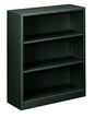 HON Metal Bookcase - 3-Shelf Bookcase, 34-1/2w x 12-5/8d x 41h, Charcoal (HHS42ABC) - color: Charcoal, size: 3 Shelves