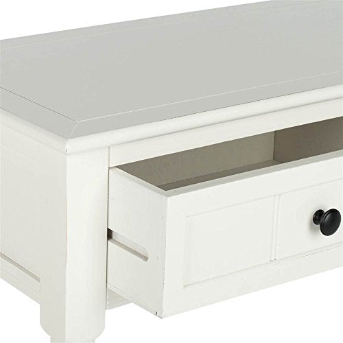 SAFAVIEH Furniture - Samantha 2-Drawer Console Table - Distressed Cream - Solid Wood - Classic Storage Design - Ideal for Entryway, Living Room, Hallway, 35.8"W x 13.8"D x 29.5"H (AMH5710C) - color: Distressed Cream