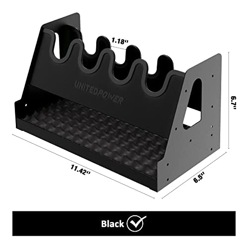 UNITEDPOWER Metal Pistol Rack, Handgun Holder for Gun Cabinet Storage, Revolvers Safe Organizer, 4 Gun Stand Fit Most Pistols, Black