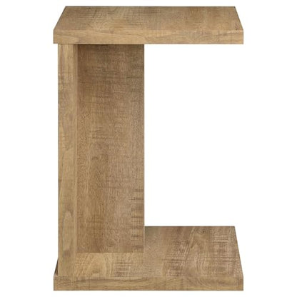 Coaster Home Furnishings - Clower - Wood - C-Shaped Side Table with Rectangular Top, Open Form, and Square Edges - Living Room - Mango - 930277 - color: Mango