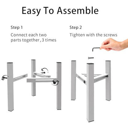 Small Metal Desktop Plant Stand Indoor, Adjustable Plant Holder Fits 5.1-7.5" Pots for Succulents, Bonsai & Office (Without Pots) - color: White