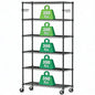 6 Tier Wire Metal Shelving Rack Garage Storage Rolling Shelves with Wheels | Heavy Duty Adjustable Industrial Shelves Unit Utility Sturdy Shelving for Kitchen Garage Pantry Bathroom Laundry - size: 6-Tier Metal Shelf（36L x 14W x 75H）