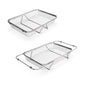 WAGENSTEIGER Extendable Dish Rack with Feet, Vegetable Colander Basket, Stainless Steel Dish or Silverware Drying Rack, Ultimate Kitchen Organizer Over the Sink (11.81 x 8.27 x 2.76 Inches) - size: 11.81 x 8.27 x 2.76 Inches