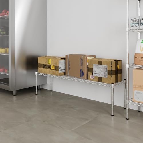 14" Deep x 54" Wide x 14" Height Wire Shelving Kit | 1-Tier | NSF Commercial Storage Rack Unit - size: 14" Deep x 54" Wide