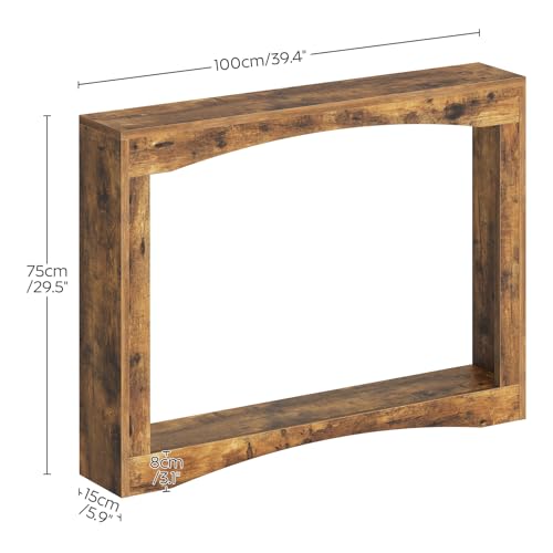 Narrow Console Table, 5.9'' Thin Entryway Table, Behind Couch Table for Small Spaces, Small Farmhouse Hallway Table, for Living Room, Hallway, Foyer, Rustic Brown CT19RR - color: Rustic Brown
