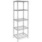 5-Tier Shelf, Adjustable Wire Metal Rack Shelving, Heavy Duty Standing Storage Shelves, Garage, Kitchen, Office, Bathroom, Shelfs Easy Assembly, 21.7" W x 17.7" D x 71" H, Chrome - color: Chrome, size: 5-tier 21.65"W x 17.72"D x 70.87"H