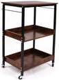 3-Tier Rolling Utility Cart with Lockable Wheels Storage Slim Storage Heavy Duty Cart Mobile Shelving Unit Craft Narrow Organizer for Bathroom Laundry Kitchen (Black) - style: Black