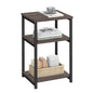 VASAGLE BARNET Collection - Side Table, Small End Table for Living Room, Modern Tall Nightstand, Bedroom, Office, Bathroom, Steel Frame, Chestnut Brown and Ink Black ULET273B74 - color: Chestnut Brown + Ink Black