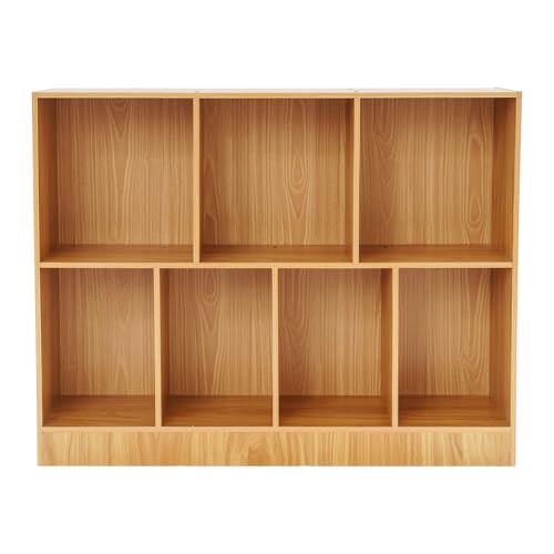 2 Tier Cube Shelf Storage Organizer Shelf,Open Wooden Bookcase with Base, Display Rack Freestanding Horizontal Bookshelves for Bedroom, Living Room, Home Office (39.3 * 9.44 * 31.5 in)