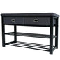 Finnhomy Entryway Shoe Rack with Cushioned Seat, Shoe Bench for Entry, 3-Tier Shoe Storage Organizer with 2 Drawers, Gray - style: Art Deco