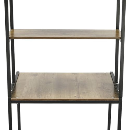 Over Washer and Dryer Shelves,Dryer Storage Shelf,3 Tiers Laundry Room Storage and Organizer Standing Shelf,Height Adjustable Laundry Room Shelves, Load-Bearing Capacity 22lbs (Black+ Oak) - color: Black+ Oak