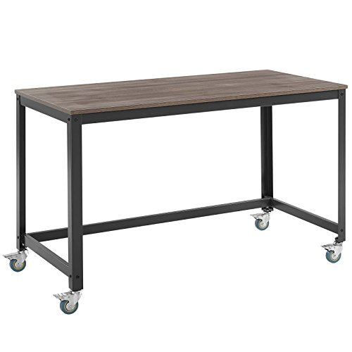 Modway Vivify Industrial Modern Computer Office Desk With Locking Casters - size: Computer Office Desk