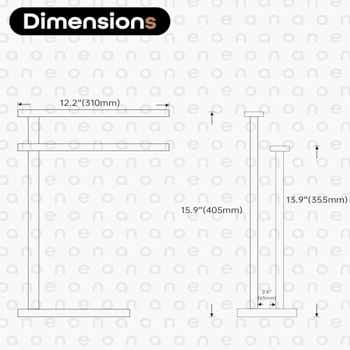 Free Standing Towel Rack Brushed Nickel 2-Tier Hand Towel Bars for Bathroom Vanity Countertop with Thicken Steady Marble Base, Stainless Steel AN7003BR - color: Brushed Nickel, size: 2-Bar