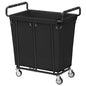 Gewudraw Medium Laundry Hamper with Wheels, 250L, Black | Rolling Laundry Basket, Heavy Duty Rolling Laundry Cart with Handle, Steel Frame, Waterproof Liner, 66 Gallons - color: Black, size: 1-Section-250L