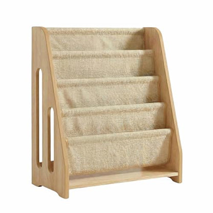 Perugina Wood Kids Bookshelf 5Tier(MapleWoodPattern) | DutchDesign Montessori Nursery Toddler Baby Book Shelf kidsroom - color: Maplewood Grainpattern
