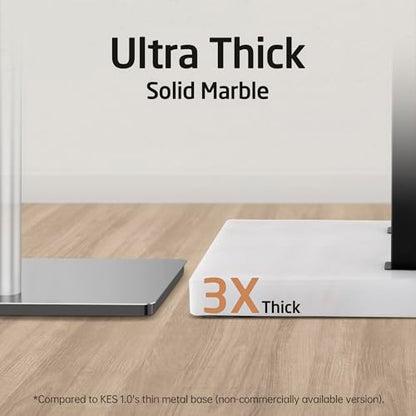 KES Standing Towel Rack, 2-Tier Towel Racks for Bathroom Freestanding with Marble Base, Upgrade Steady Design, SUS304 Stainless Steel Matte Black, BTH217-BK - color: White Marble & Black Bar, size: 33” H (2-tier)
