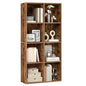 VASAGLE Bookcase Cube Shelf with 8 Compartments, 9.4 x 25.8 x 51 Inches | Bookshelf storage shelf, Rustic Brown, CUSTOS Collection, ULBC424K01 - color: Rustic Brown, size: 8 Cubes (9.4"D x 51"H), style: 1 Pack