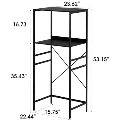 Mini Fridge Shelf Mini Fridge and Microwave Stand Over Mini Fridge Storage Rack Height Adjustable Microwave and Fridge Stand Suitable for Dorm, Kitchens, Offices, Black - color: Black