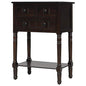RuiSiSi Narrow Entryway Table with 3 Storage Drawers, Small Console Table with Bottom Shelf for Entryway Foyer, Espresso