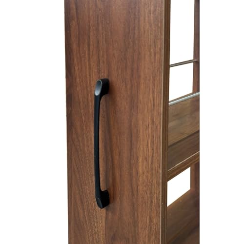 7 Tier Slim Rolling Storage Cart, 68.35" Tall Narrow Pull Out Pantry Organizer Shelves for Kitchen Laundry Bathroom, Space Saving Mobile Utility Cart with Wheels & Handle, Walnut - color: Walnut