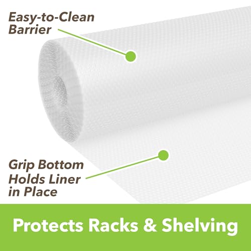 EasyLiner Select Grip Shelf Liner - Easy to Install & Cut to Fit - Non Slip, Non Adhesive, Drawer Shelf & Cabinet Liner for Kitchen, Bathroom, Pantry Cupboards, 20 in x 6 ft (1 Roll), 6 ft, Black - color: Black, size: 20" x 6'