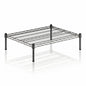 24" x 30" x 8" Black Epoxy Wire Storage Shelf, Dunnage Rack, Commercial 1 Tier Small Shelf - color: Black, size: 24"D x 30"W x 8"H
