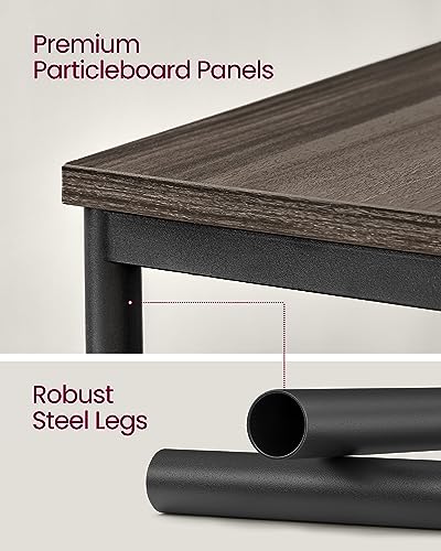 VASAGLE Side Tables Set of 2, Small End Table, Nightstand for Living Room, Bedroom, Office, Bathroom, Chestnut Brown and Classic Black ULET272B74 - color: Chestnut Brown + Classic Black
