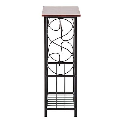 Side Table,Narrow End Table for Small Spaces,Snack Couch Table with Holder,Nightstand for Living Room,Bedroom,Office,Bathroom,Balcony (Coffee) - color: Coffee