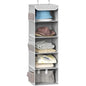 Simple Houseware 5 Shelf Hanging Closet Organizer, Gray - color: Grey, size: 5 Shelf